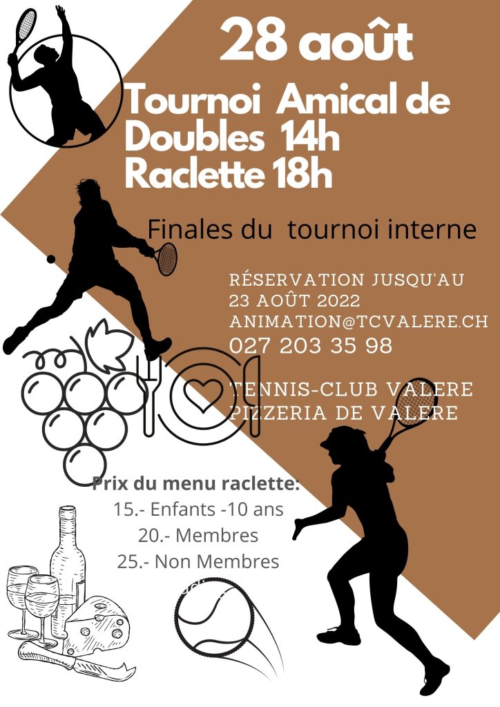 tennis double amical et raclette